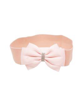 Women Peach-Coloured Solid Cinched Waist Belt