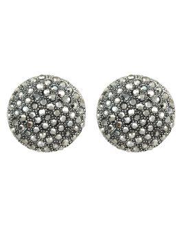 Silver-Toned Contemporary Studs