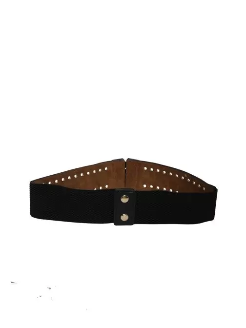 Women Black & Gold-Toned Embellished Belt - Image 2