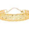 Gold-Toned Alloy Gold-Plated Bangle-Style Bracelet - Image 2