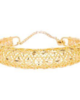 Gold-Toned Alloy Gold-Plated Bangle-Style Bracelet