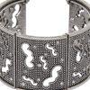 Silver-Toned Textured Cuff Bracelet - Image 2