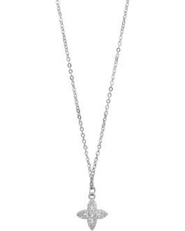 Mali Fionna Silver-Plated Stone-Studded Pendant With Chain