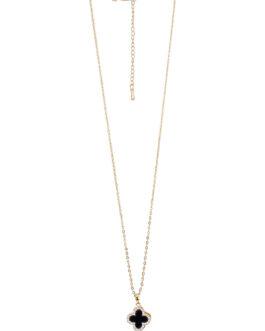 Mali Fionna Gold-Plated Stone Studded Pendant With Chain