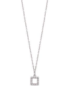 Mali Fionna Silver-Plated Stone Studded Minimal Necklace