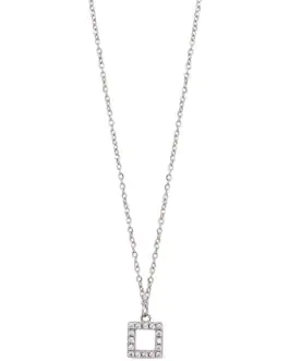Mali Fionna Silver-Plated Stone Studded Minimal Necklace