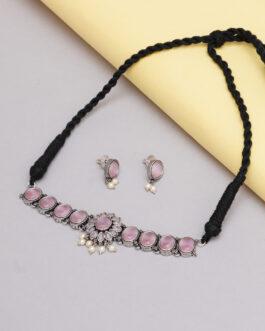Mali Fionna Silver-Plated Choker Necklace Set