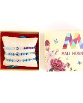 Mali Fionna Set Of 3 Beaded Thread Rakhis