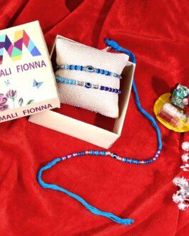 Mali Fionna Set Of 3 Beaded Thread Rakhis