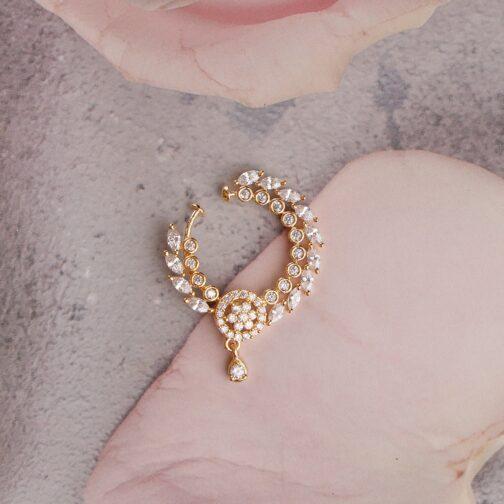 Mali Fionna Gold-Plated Cubic Zirconia Septum Nosepin