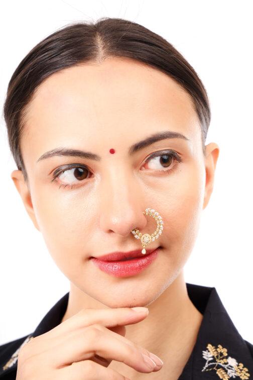 Mali Fionna Gold-Plated Cubic Zirconia Septum Nosepin - Image 5